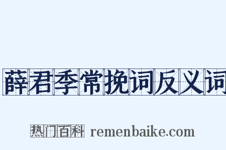 薛君季常挽词反义词是什么意思的图片